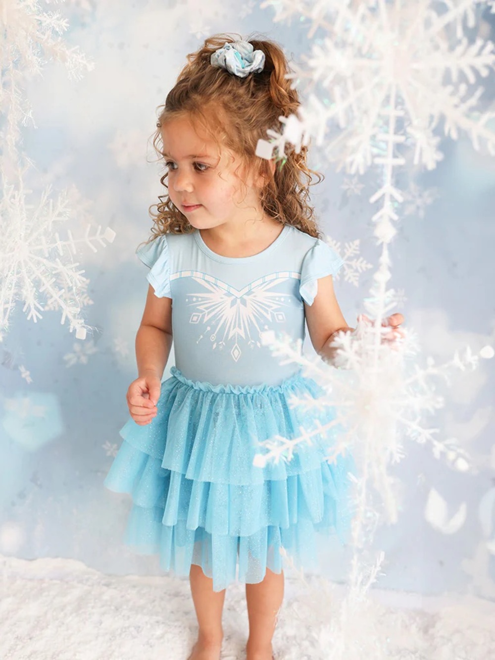 Posh Peanut NWOT - Disney Light Blue Elsa-Inspired Tiered Tulle Dress